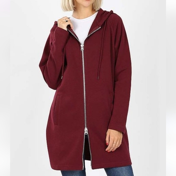 Zenana Outfitters Tops - Zenana two way  Zipper jacket hoody size 2X